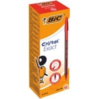 BIC Cristal Exact Kugelschreiber Rot Extra Fein 0.28 mm 20 Stück