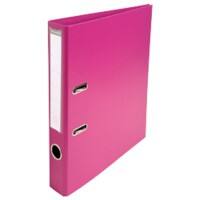 Exacompta Prem Touch Ordner DIN A4 50 mm Fuchsia 2 Ringe 53547E Pappkarton, PP (Polypropylen) Hochformat 10 Stück