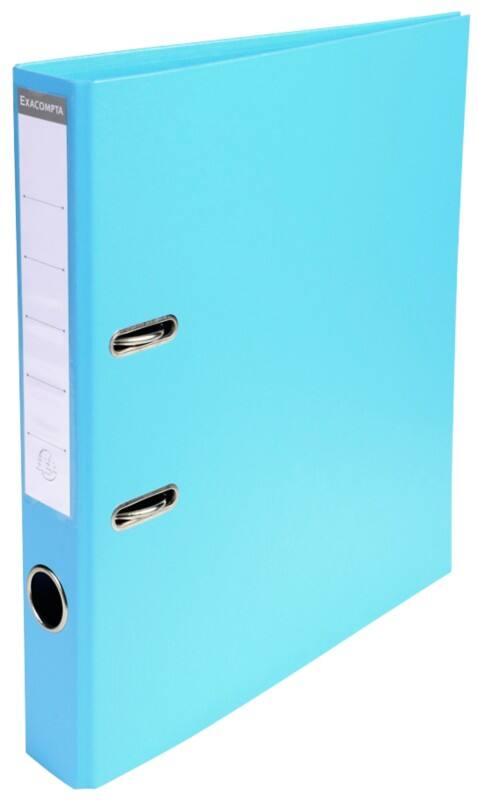 Exacompta Prem Touch Schmal Ordner DIN A4 50 mm Hellblau 2 Ringe 53502E Kunststoff Hochformat  10 Stück