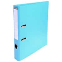 Exacompta PremTouch Ordner DIN A4 50 mm Hellblau 2 Ringe 53502E Pappkarton, PVC (Polyvinylchlorid) Hochformat 10 Stück