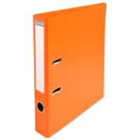 Exacompta Prem Touch Ordner DIN A4 50 mm Orange 2 Ringe 53544E Pappkarton, PP (Polypropylen) Hochformat 10 Stück