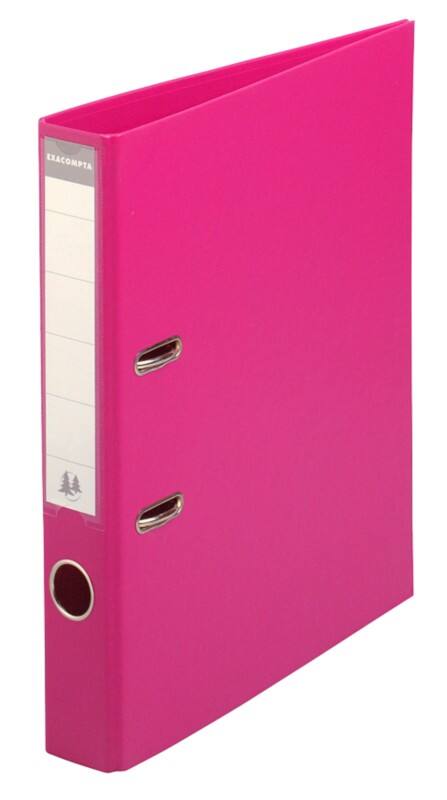 Exacompta Prem Touch Ordner Schmal DIN A4 50 mm Himbeere 2 Ringe 53559E Kunststoff Hochformat 10 Stück