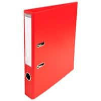 Exacompta PremTouch Ordner DIN A4 50 mm Rot 2 Ringe 53545E Pappkarton, PVC (Polyvinylchlorid) Hochformat 10 Stück