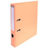 Exacompta PremTouch Ordner DIN A4 50 mm Lachsfarben 2 Ringe 53505E Pappkarton, PVC (Polyvinylchlorid) Hochformat 10 Stück