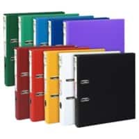 Exacompta Prem Touch Schmal Ordner DIN A4 50 mm Farbig sortiert 2 Ringe 53154E Kunststoff Hochformat  10 Stück