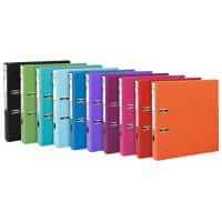 Exacompta PremTouch Ordner A4 Maxi 50 mm Farbig Sortiert 2 Ringe 53244E Pappkarton, PP (Polypropylen) Hochformat 10 Stück