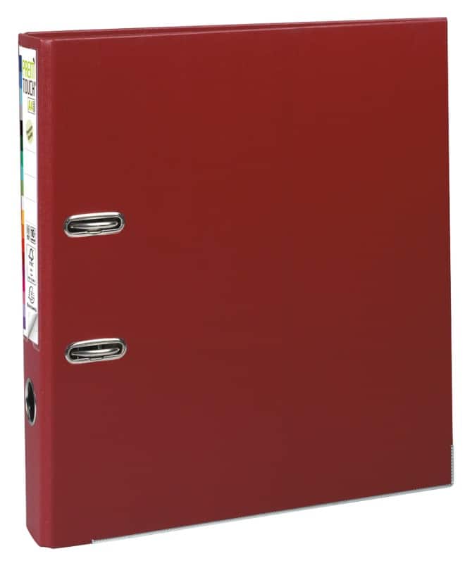 Exacompta Prem Touch Schmal Ordner DIN A4 50 mm Burgunder 2 Ringe 53104E Kunststoff Hochformat  10 Stück
