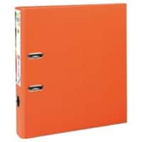 Exacompta Prem Touch Ordner DIN A4 50 mm Orange 2 Ringe 53144E Pappkarton, PP (Polypropylen) Hochformat 10 Stück