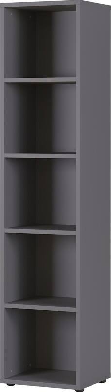 GERMANIA Bücherregal Agenda Graphit mit Aufbau 450 x 400 x 1.970 mm