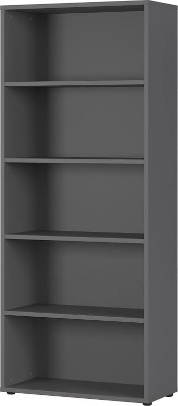 GERMANIA Bücherregal Agenda Graphit mit Aufbau 800 x 400 x 1.970 mm