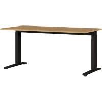 GERMANIA Schreibtisch 4240-582 Eiche, Schwarz 1.600 x 800 x 680 - 880 mm