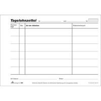 RNK Tagelohnzettel-Block breite Spalten DIN A5 quer 100 Blatt