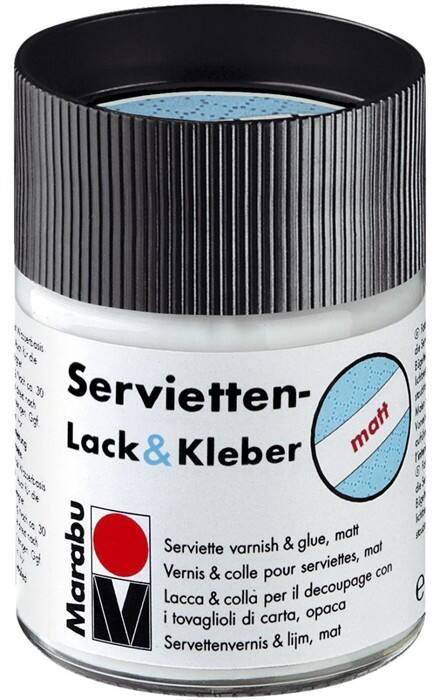 Marabu Serviettenlack & Kleber Permanent Flüssig Transparent 500 ml
