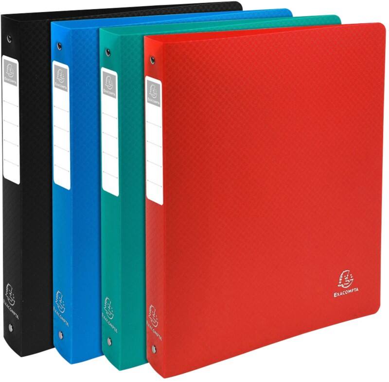 Exacompta Ringbuch 51390E 4 Ringe Polypropylen A4 Maxi Farbig sortiert 10 Stück