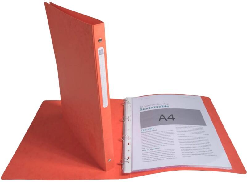 Exacompta Ringbuch 4 Ringe Pressspankarton DIN A4 Farbig sortiert 20 Stück