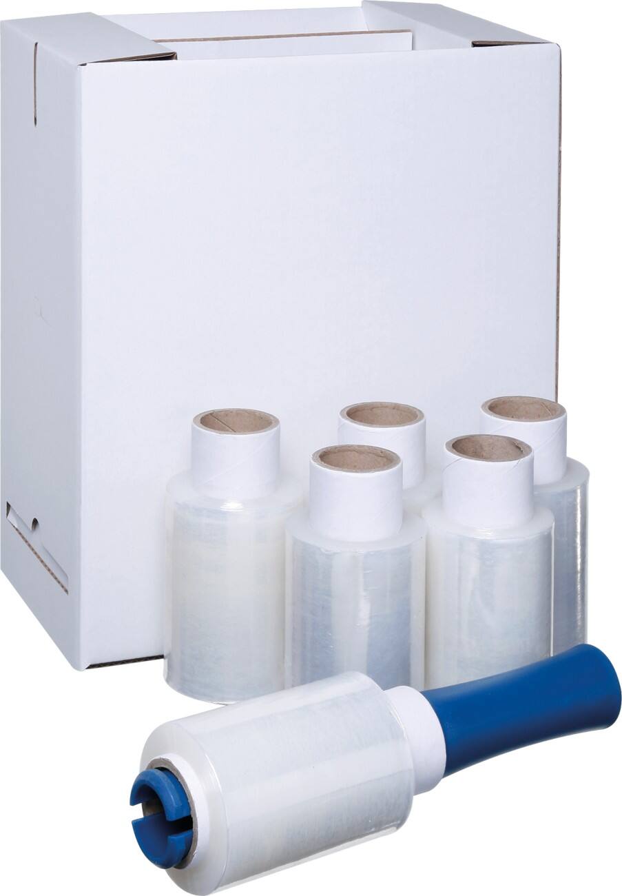 Transpal Stretchfolie und Abrollert 100 mm x 150 m 15 Mikron Transparent