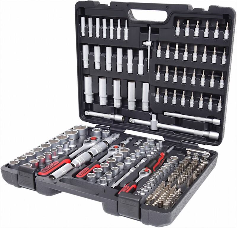 KS Tools 1/4" + 3/8" + 1/2" Steckschlüssel-Satz 195-tlg.