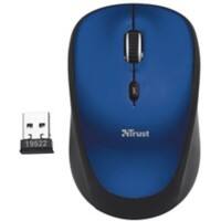 Trust Kabellose Optische Maus Yvi Für Rechts- und Linkshänder USB-A Micro Receiver Blau