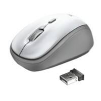 Trust Kabellose Optische Maus Yvi Für Rechts- und Linkshänder USB-A Micro Receiver Weiß