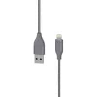 XLAYER 217078 1 x USB C Stecker auf 1 x USB Stecker Ladekabel 1,5m Grau