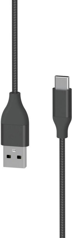 XLayer Ladekabel Premium Metallic USB auf USB-C 1.5m (Schnellladung 3A/USB 2.0) Schwarz