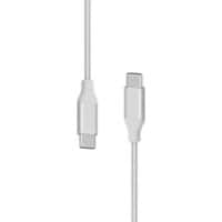 XLAYER 217086 1 x USB C Stecker auf 1 x USB Stecker Ladekabel 1,5m Silber