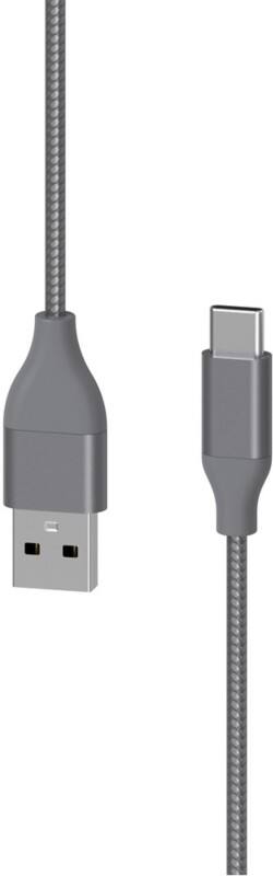 XLAYER 217084 1 x USB C Stecker auf 1 x USB Stecker Ladekabel 1,5m Grau