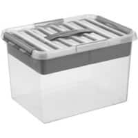 Helit Aufbewahrungsbox H6161002 22 L Transparent Polypropylen 40 x 30 x 26 cm 4 Stück