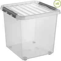 Helit Aufbewahrungsbox H6163002 38 L Transparent Polypropylen 40 x 40 x 40 cm 6 Stück