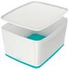 Leitz MyBox WOW Aufbewahrungsbox 18 L Weiß, Eisblau Kunststoff 31,8 x 38,5 x 19,8 cm