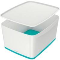 Leitz MyBox WOW Aufbewahrungsbox 18 L Weiß, Eisblau Kunststoff 31,8 x 38,5 x 19,8 cm