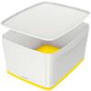 Leitz MyBox WOW Aufbewahrungsbox 18 L Weiß, Gelb Kunststoff 31,8 x 38,5 x 19,8 cm