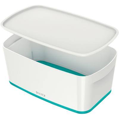 Leitz MyBox WOW Aufbewahrungsbox 5 L Weiß, Eisblau Kunststoff 31,8 x 19,1 x 12,8 cm