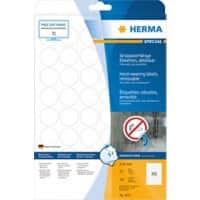 HERMA Wiederablösbare Etiketten 4571 Weiß Ø30 mm 20 Blatt à 48 Etiketten