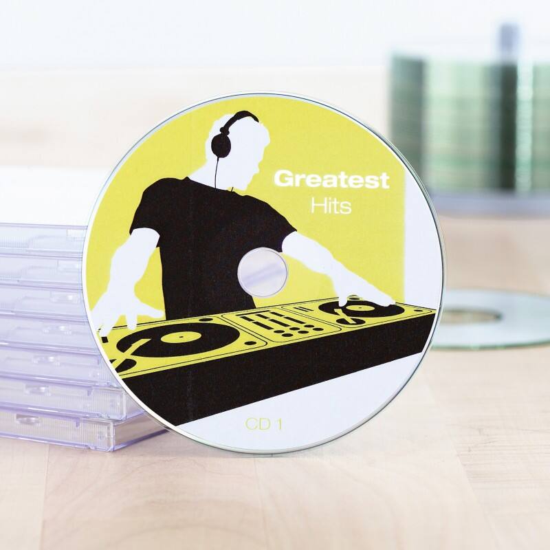 HERMA CD/DVD Etiketten 8624 haftend Weiß 116 x 116 mm 10 Blatt à 2 Etiketten