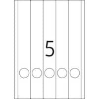 HERMA Ordneretiketten 4830 Weiß DIN A4 38 x 297 mm 25 Blatt à 5 Etiketten