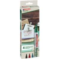 edding EcoLine 25 Permanentmarker Fein 1 mm Mehrfarbig 4 Stück