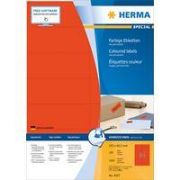 HERMA Farbige Multifunktionsetiketten 4557 Rot Rechteckig 105 x 42 mm 100 Blatt à 14 Etiketten