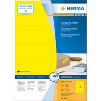 HERMA Farbige Multifunktionsetiketten 4555 Gelb Rechteckig 105 x 42 mm 100 Blatt à 14 Etiketten