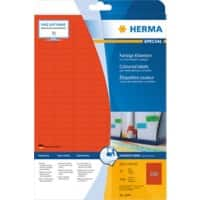 HERMA Farbige Etiketten 4244 Rot Rechteckig 25,4 x 10 mm 20 Blatt à 189 Etiketten