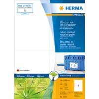 HERMA Recycelte Etiketten 10829 Weiß Rechteckig 105 x 148 mm 100 Blatt à 4 Etiketten