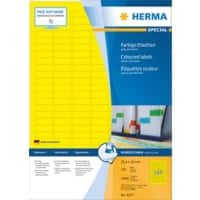 HERMA Farbige Etiketten 4237 Gelb Rechteckig 25 x 10 mm 100 Blatt à 14 Etiketten