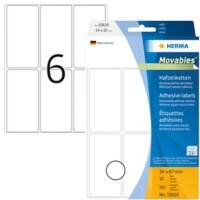 HERMA Mehrzwecketiketten 10616 Weiß Rechteckig 34 x 67 mm 32 Blatt à 6 Etiketten