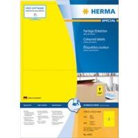 HERMA Farbige Etiketten 4565 Gelb Rechteckig 199 x 143 mm 100 Blatt à 2 Etiketten