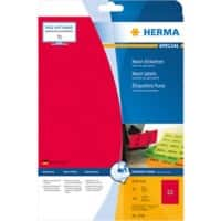 HERMA Farbige Etiketten 5156 Rot Rund Ø 60 mm 20 Blatt à 12 Etiketten