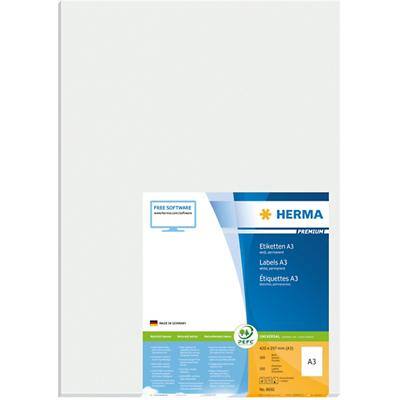 HERMA Multifunktionsetiketten 8692 Weiß Rechteckig 297 x 420 mm 100 Blatt à 1 Etikett
