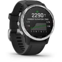 Garmin Sportuhr fenix 6s Solar Silber, Schwarz