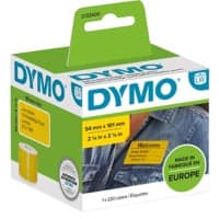 DYMO LW 2133400 Versandetiketten Original Permanent haftend Schwarz auf Gelb 54 mm (B) x 101 mm (L) 220 Etiketten