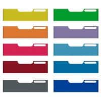 Exacompta Modulo Maxi Set mit 10 A4-Frontplatten Kunststoff Farbig sortiert