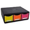 Exacompta Schubladenbox mit 3 Schubladen Toolbox Maxi Kunststoff sortiert 35,5 x 27 x 13,5 cm